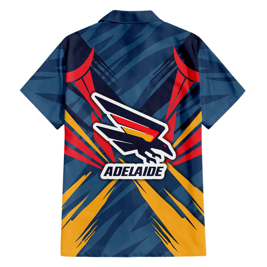 Adelaide Crows Australian Football Family Matching Tank Maxi Dress and Hawaiian Shirt Muscular Mascot Graphic - Bold Team Colors