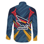 Adelaide Crows Australian Football Family Matching Tank Maxi Dress and Hawaiian Shirt Muscular Mascot Graphic - Bold Team Colors