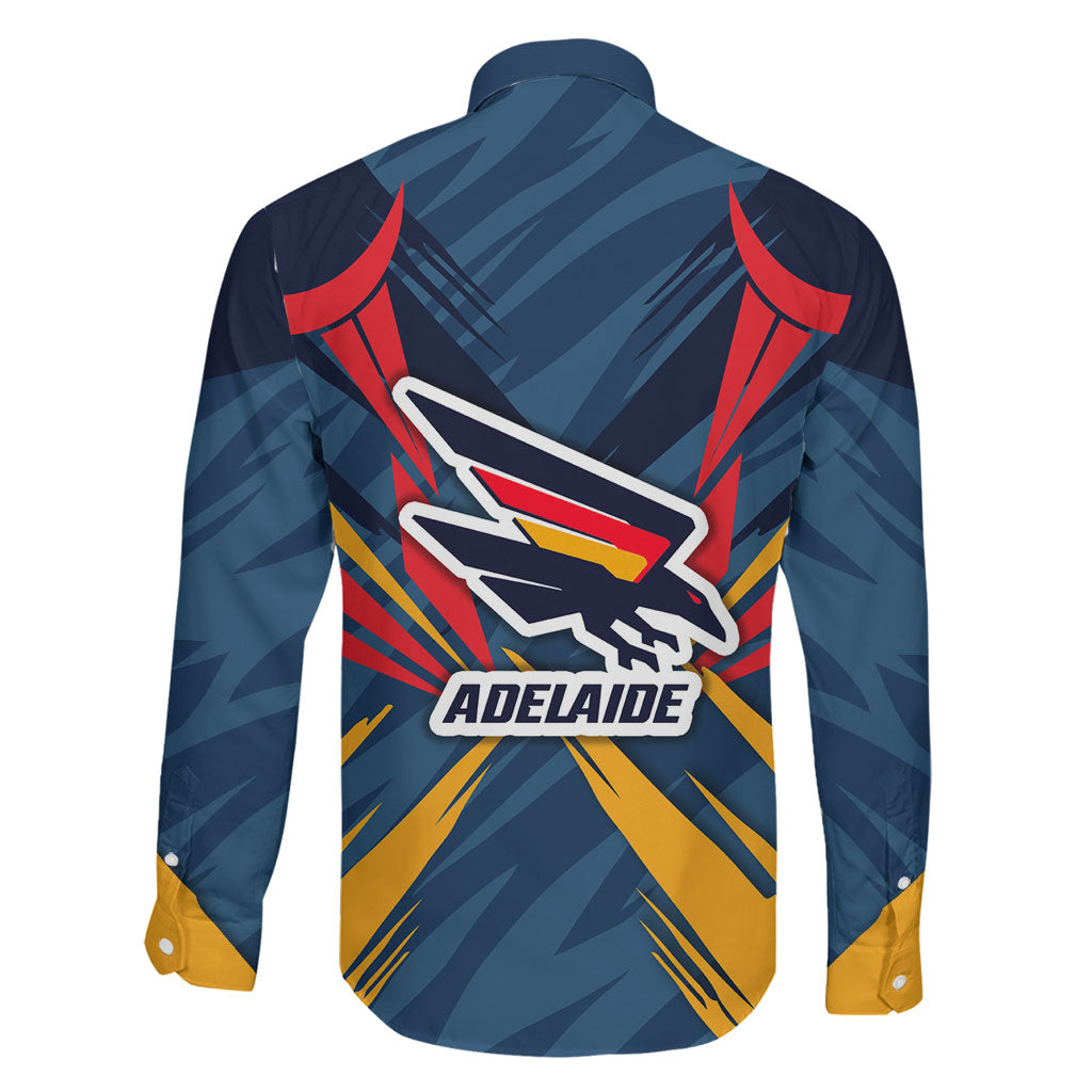 Adelaide Crows Australian Football Family Matching Tank Maxi Dress and Hawaiian Shirt Muscular Mascot Graphic - Bold Team Colors