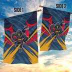 Adelaide Crows Australian Football Garden Flag Muscular Mascot Graphic - Bold Team Colors