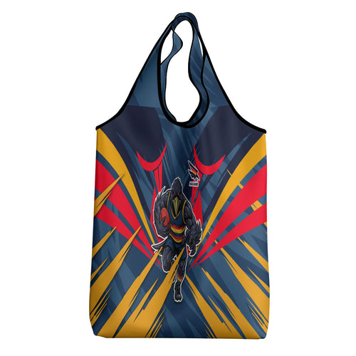 Adelaide Crows Australian Football Grocery Bag Muscular Mascot Graphic - Bold Team Colors