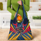 Adelaide Crows Australian Football Grocery Bag Muscular Mascot Graphic - Bold Team Colors