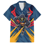 Adelaide Crows Australian Football Hawaiian Shirt Muscular Mascot Graphic - Bold Team Colors