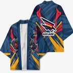 Adelaide Crows Australian Football Kimono Muscular Mascot Graphic - Bold Team Colors