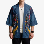 Adelaide Crows Australian Football Kimono Muscular Mascot Graphic - Bold Team Colors
