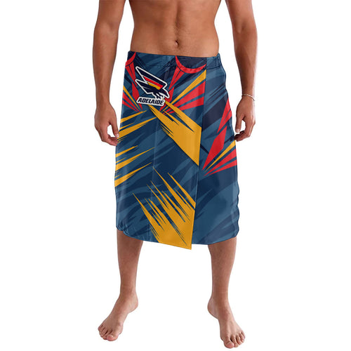 Adelaide Crows Australian Football Lavalava Muscular Mascot Graphic - Bold Team Colors