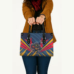 Adelaide Crows Australian Football Leather Bag Muscular Mascot Graphic - Bold Team Colors