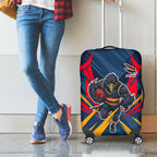 Adelaide Crows Australian Football Luggage Cover Muscular Mascot Graphic - Bold Team Colors