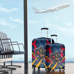 Adelaide Crows Australian Football Luggage Cover Muscular Mascot Graphic - Bold Team Colors