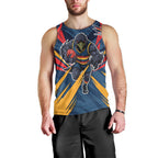 Adelaide Crows Australian Football Men Tank Top Muscular Mascot Graphic - Bold Team Colors