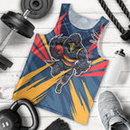 Adelaide Crows Australian Football Men Tank Top Muscular Mascot Graphic - Bold Team Colors