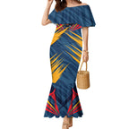 Adelaide Crows Australian Football Mermaid Dress Muscular Mascot Graphic - Bold Team Colors