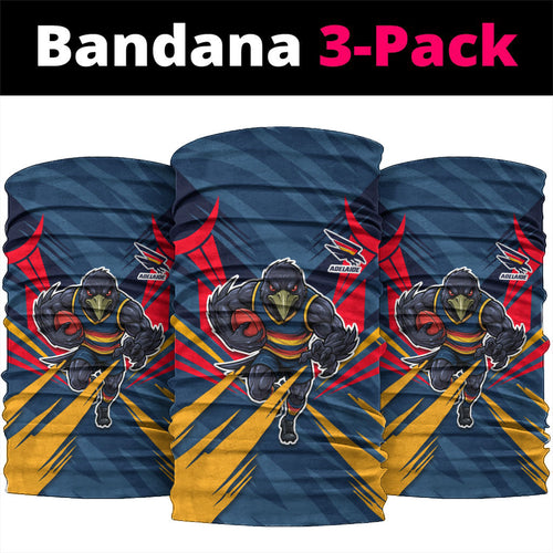 Adelaide Crows Australian Football Neck Gaiter Muscular Mascot Graphic - Bold Team Colors