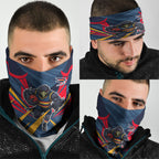 Adelaide Crows Australian Football Neck Gaiter Muscular Mascot Graphic - Bold Team Colors