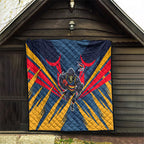 Adelaide Crows Australian Football Quilt Muscular Mascot Graphic - Bold Team Colors