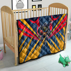 Adelaide Crows Australian Football Quilt Muscular Mascot Graphic - Bold Team Colors