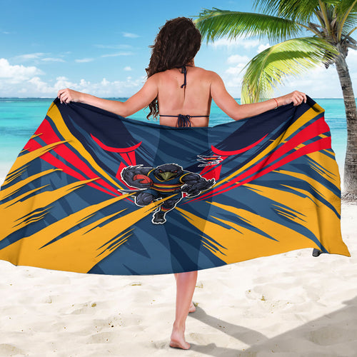 Adelaide Crows Australian Football Sarong Muscular Mascot Graphic - Bold Team Colors