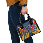 Adelaide Crows Australian Football Shoulder Handbag Muscular Mascot Graphic - Bold Team Colors