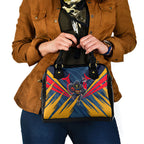 Adelaide Crows Australian Football Shoulder Handbag Muscular Mascot Graphic - Bold Team Colors
