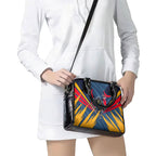 Adelaide Crows Australian Football Shoulder Handbag Muscular Mascot Graphic - Bold Team Colors