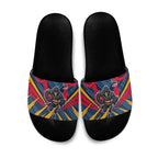 Adelaide Crows Australian Football Slide Sandals Muscular Mascot Graphic - Bold Team Colors