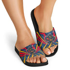 Adelaide Crows Australian Football Slide Sandals Muscular Mascot Graphic - Bold Team Colors