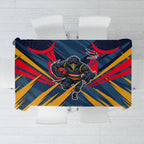 Adelaide Crows Australian Football Tablecloth Muscular Mascot Graphic - Bold Team Colors