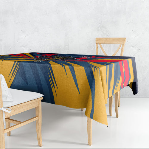 Adelaide Crows Australian Football Tablecloth Muscular Mascot Graphic - Bold Team Colors
