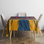 Adelaide Crows Australian Football Tablecloth Muscular Mascot Graphic - Bold Team Colors