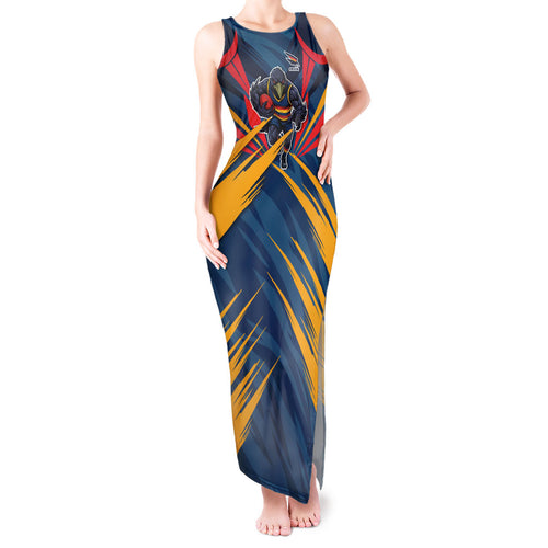 Adelaide Crows Australian Football Tank Maxi Dress Muscular Mascot Graphic - Bold Team Colors