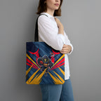 Adelaide Crows Australian Football Tote Bag Muscular Mascot Graphic - Bold Team Colors