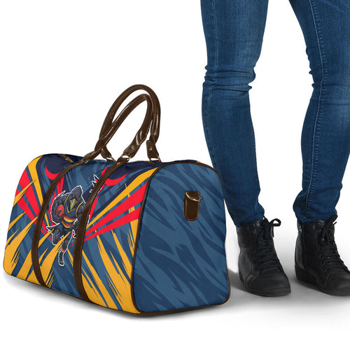 Adelaide Crows Australian Football Travel Bag Muscular Mascot Graphic - Bold Team Colors