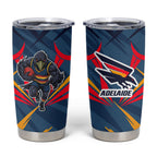 Adelaide Crows Australian Football Tumbler Cup Muscular Mascot Graphic - Bold Team Colors