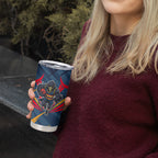 Adelaide Crows Australian Football Tumbler Cup Muscular Mascot Graphic - Bold Team Colors
