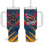 Adelaide Crows Australian Football Tumbler With Handle Muscular Mascot Graphic - Bold Team Colors