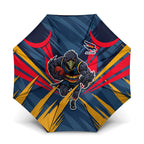 Adelaide Crows Australian Football Umbrella Muscular Mascot Graphic - Bold Team Colors