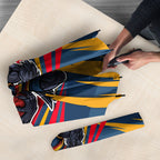 Adelaide Crows Australian Football Umbrella Muscular Mascot Graphic - Bold Team Colors