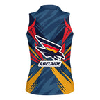 Adelaide Crows Australian Football Women Sleeveless Polo Shirt Muscular Mascot Graphic - Bold Team Colors