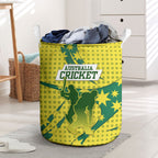 Australia Cricket Laundry Basket Golden Southern Cross Stars Halftone Pattern Design