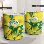 Australia Cricket Laundry Basket Golden Southern Cross Stars Halftone Pattern Design