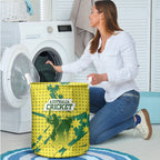 Australia Cricket Laundry Basket Golden Southern Cross Stars Halftone Pattern Design