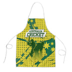 Australia Cricket Apron Golden Southern Cross Stars Halftone Pattern Design