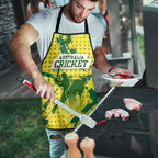 Australia Cricket Apron Golden Southern Cross Stars Halftone Pattern Design