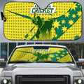 Australia Cricket Auto Sun Shade Golden Southern Cross Stars Halftone Pattern Design