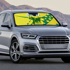 Australia Cricket Auto Sun Shade Golden Southern Cross Stars Halftone Pattern Design