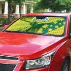 Australia Cricket Auto Sun Shade Golden Southern Cross Stars Halftone Pattern Design