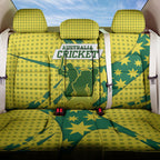 Australia Cricket Back Car Seat Cover Golden Southern Cross Stars Halftone Pattern Design