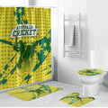 Australia Cricket Bathroom Set Golden Southern Cross Stars Halftone Pattern Design