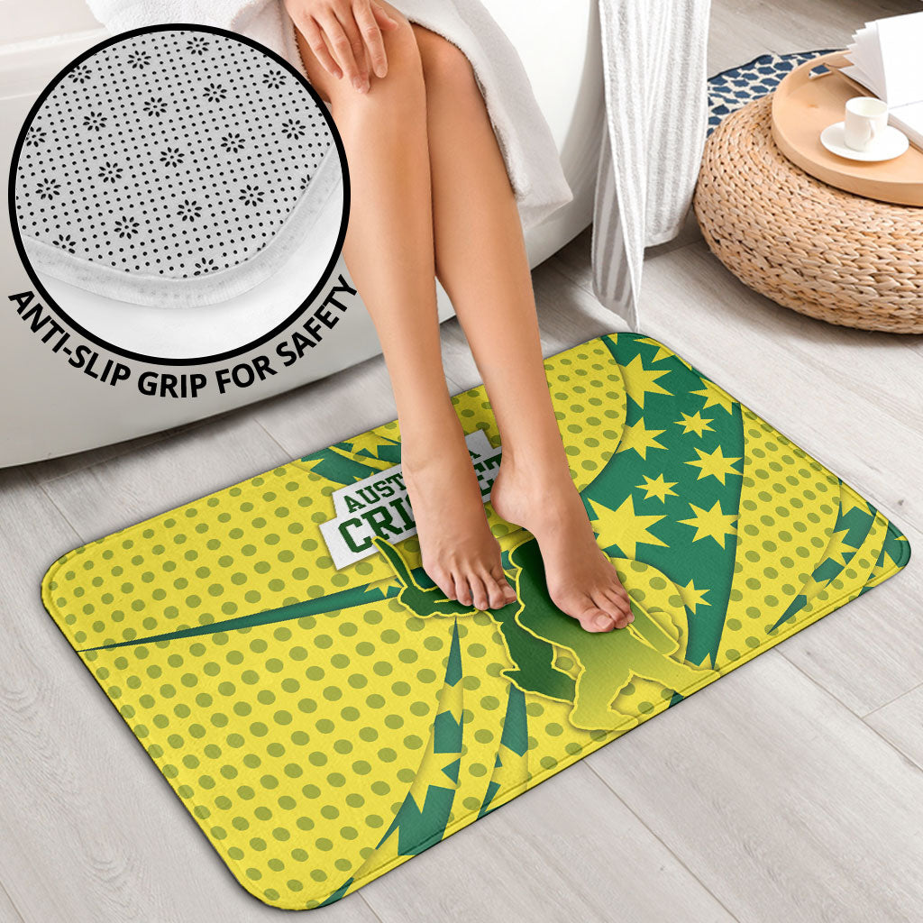 Australia Cricket Bathroom Set Golden Southern Cross Stars Halftone Pattern Design