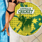 Australia Cricket Beach Blanket Golden Southern Cross Stars Halftone Pattern Design
